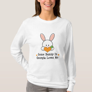 Algún conejito en Georgia me ama camiseta larga d