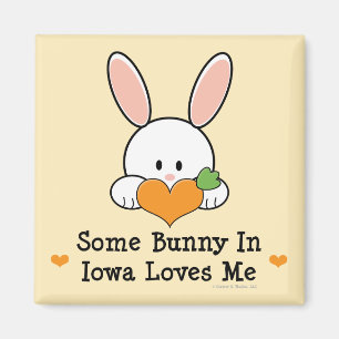 Algún conejito en Iowa me ama imán