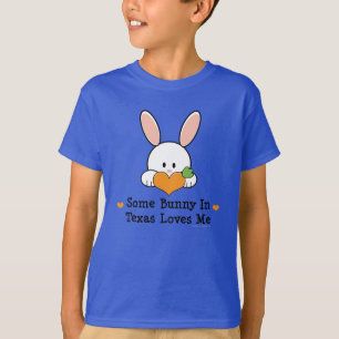 Algún conejito en Tejas me ama camiseta orgánica
