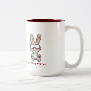 Algún conejito le ama la taza - diseño lindo con