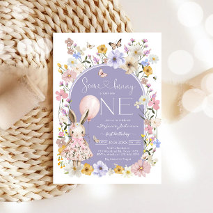 Algun conejo es una invitación de cumpleaños de ni