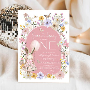 Algún conejo es una invitación de cumpleaños númer