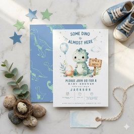 Algún Dino Está Casi Aquí Invitación de Niño