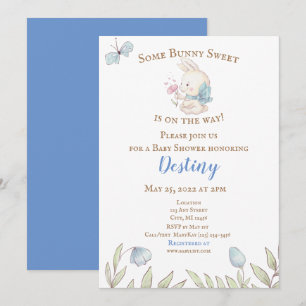 Algunas invitaciones de Baby Shower de Bunny Blue