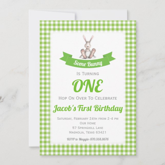 Algunas invitaciones de cumpleaños de Bunny Green  (Anverso)