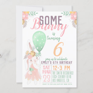 Algunas invitaciones de cumpleaños de conejo