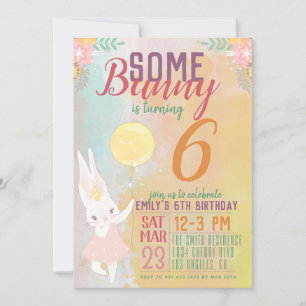Algunas invitaciones de cumpleaños de conejo
