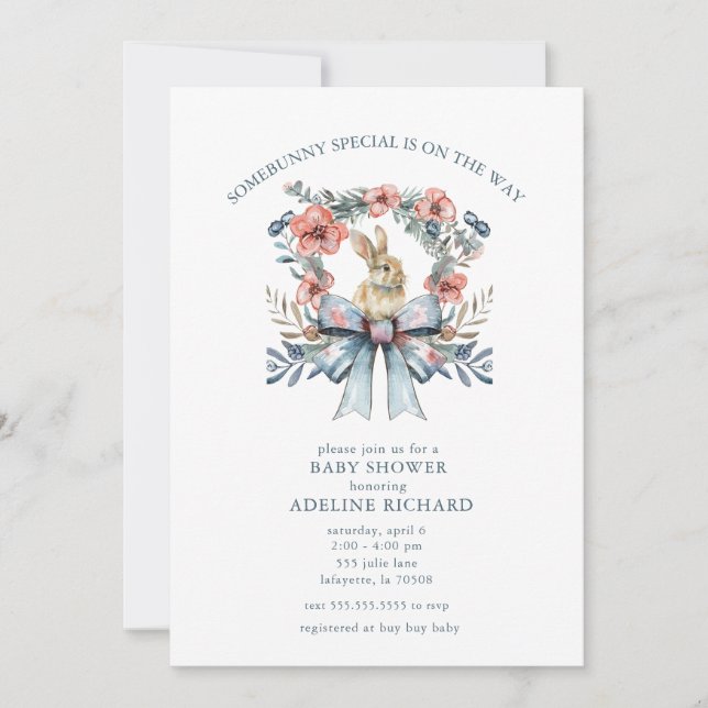 Algunas invitaciones especiales de Baby Shower de  (Anverso)