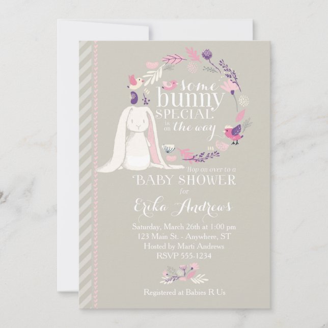 Algunas invitaciones especiales de Baby Shower par (Anverso)