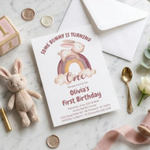 Alguno Conejo Está Cumpliendo Un Año Invitación Cu