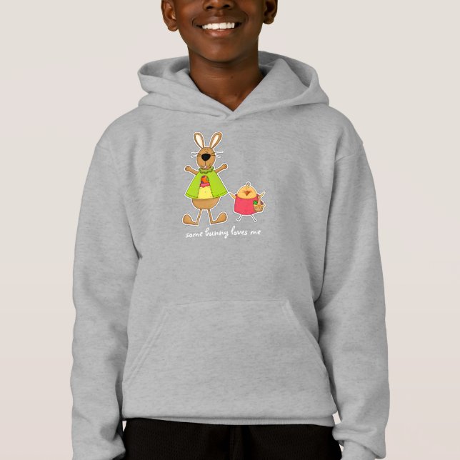 Algunos Bunny Me Aman. Easter Hoodie (Anverso)
