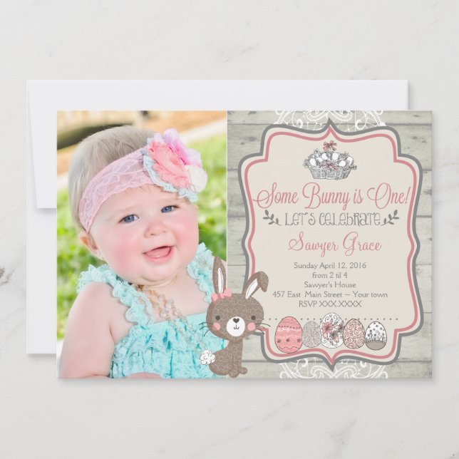 Algunos Bunny Son Invitaciones A La Fiesta De Cump (Anverso)