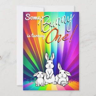 Algunos conejitos son una invitación arcoiris