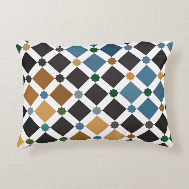 Alhambra Almohada Geométrica – Baldosa de Poliéste (Anverso)