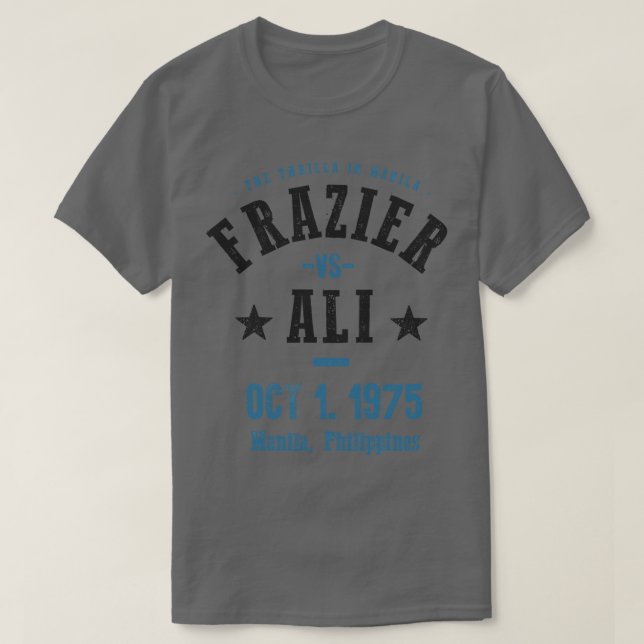 Ali vs Frazier El Thrilla en la camiseta de Manila (Diseño del anverso)