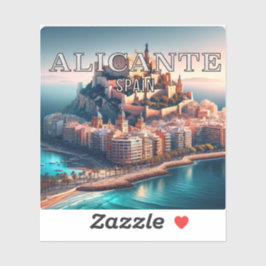 Alicante España Pegatina de vinilo de 3 pulgadas
