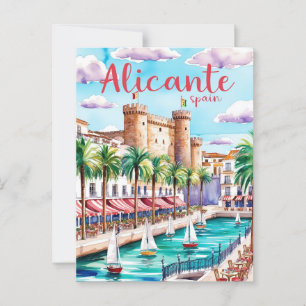 Alicante España Viaja con arte postal