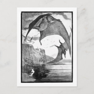 Alice B. Woodward: postal de arte de Pteranodon
