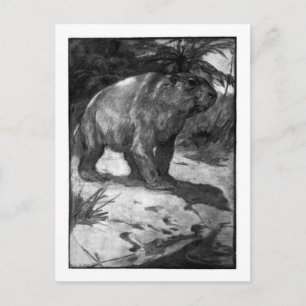 Alice B. Woodward: postal de arte diprotodon