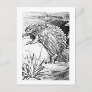 Alice B. Woodward: Postal de arte Edaphosaurus