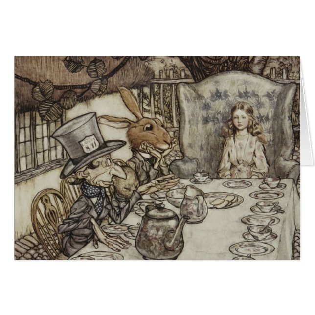 Alice Birthday Uncumpleaños Rabbit Hatter Fiesta (Anverso (Horizontal))