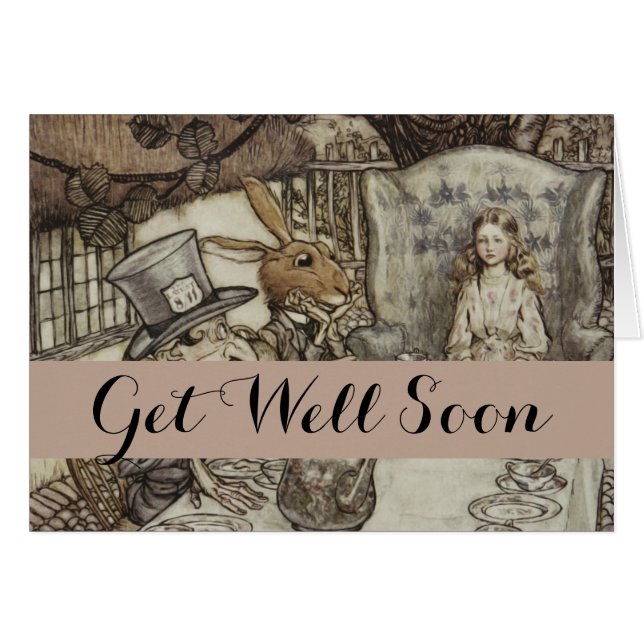 Alice Birthday Uncumpleaños Rabbit Hatter Fiesta (Anverso (Horizontal))