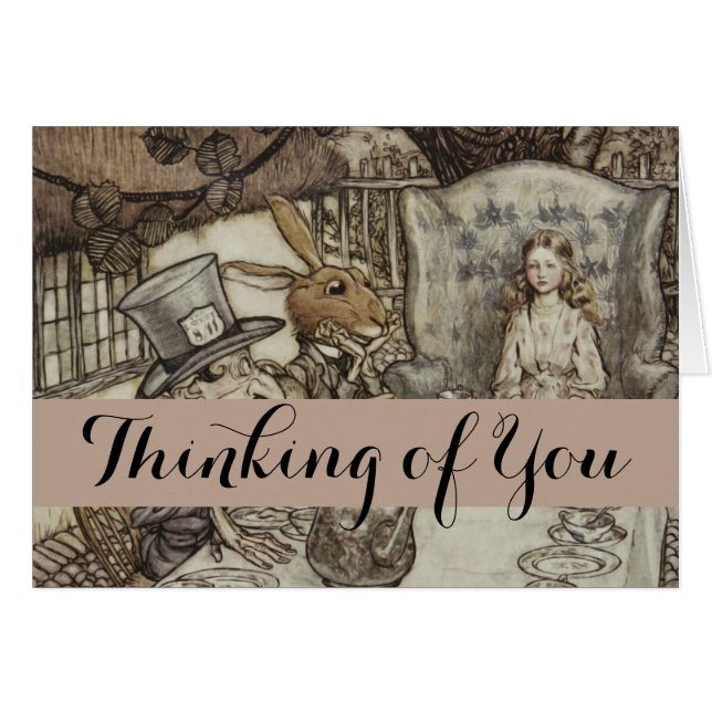 Alice Birthday Uncumpleaños Rabbit Hatter Fiesta (Anverso (Horizontal))