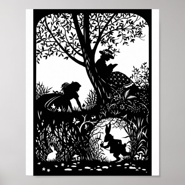 Alice con el conejo Póster (Frente)
