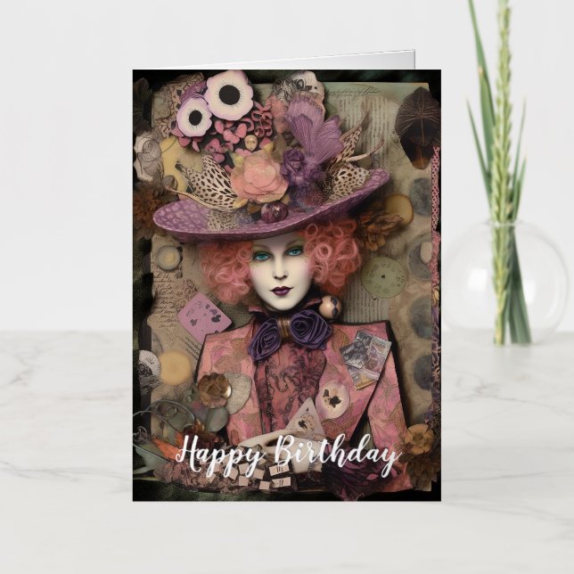 Alice con un sombrero elegante Cumpleaños (Anverso)