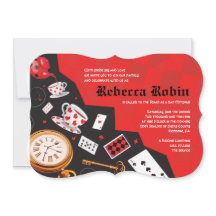 ALICE EN WONDERLAND Bat Mitzvah Invitación