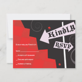 ALICE EN WONDERLAND Bat Mitzvah Tarjeta de Respues