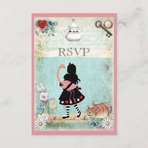 Alice, Flamingo y Cheshire Cat RSVP