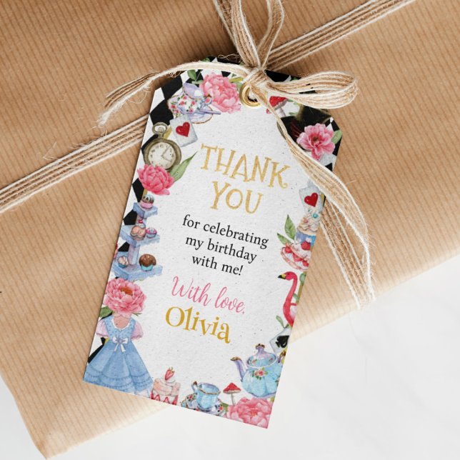 Alice in Wonderland Gracias Etiqueta (Subido por el creador)