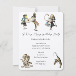 Alice In Wonderland Invitación fiesta de cumpleaño