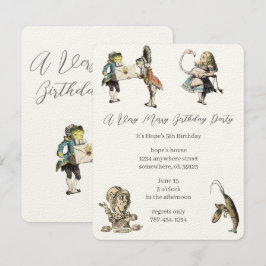 Alice In Wonderland Invitación fiesta de cumpleaño