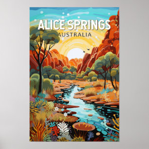 Alice Springs Australia Viajes Arte Vintage