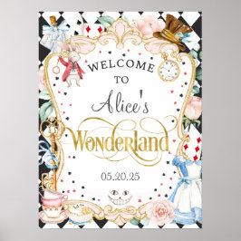 Alice wonderland loco hatter tea fiesta señal de b