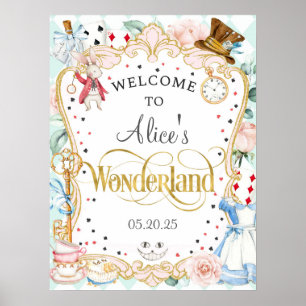 Alice wonderland loco hatter tea fiesta señal de b