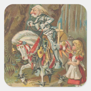 Alice y el Pegatina Caballero Blanco