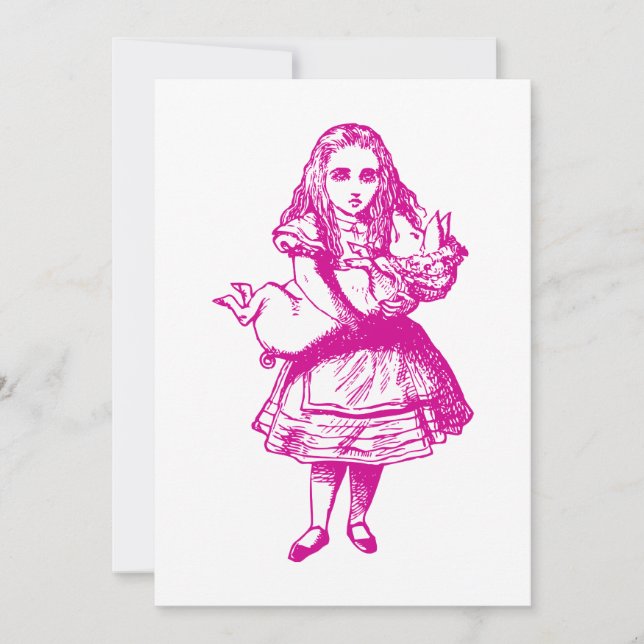 Alice y el rosa del bebé de cerdo (Anverso)