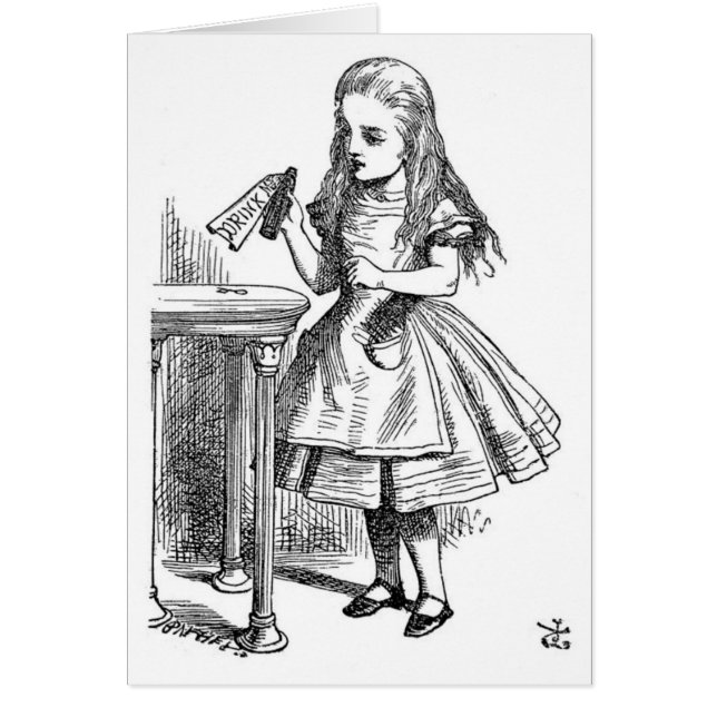 Alicia con la "bebida yo" botella (Frente)