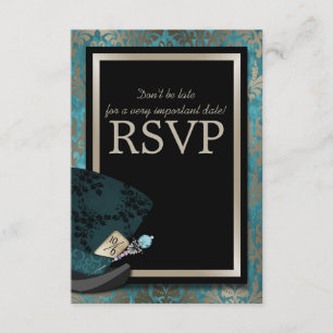 Alicia con odio loco en la carta RSVP de la boda d