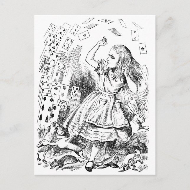 Alicia con tarjetas (Anverso)