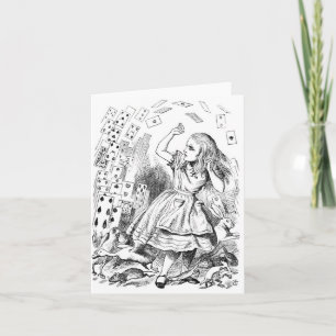 Alicia con tarjetas