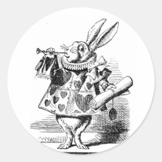 Alicia de Conejo Blanco en Pegatinas del Herald de