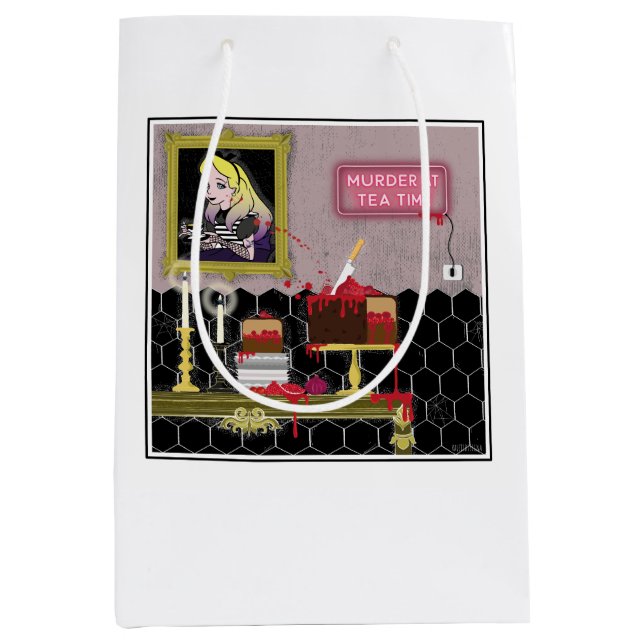 Alicia de Halloween en la bolsa de regalo del té d (Anverso)