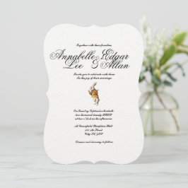 Alicia elegante en la invitación a la tierra de la