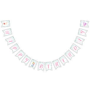 Alicia en bandera del cumpleaños de la fiesta del