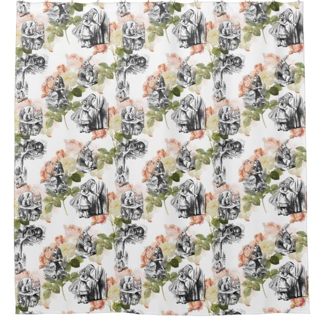 Alicia en cortina de ducha de los rosas del (Anverso)