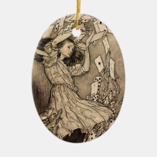 Alicia en el ornamento del país de las maravillas